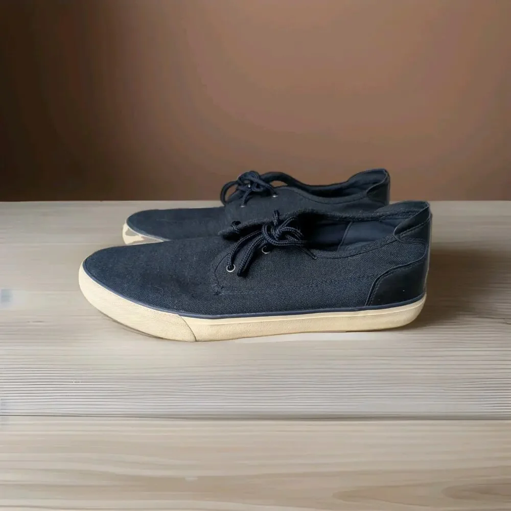 Marc New York Andrew Marc Men's Canvas Sneakers Navy Blue Shoes Size 12